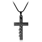 Death Note Misa Amane Choker Necklace Hip Hop Punk Rivet Collar Cross Pendant