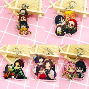 Demon Slayer Kamado Tanjiro Nezuko Zenitsu Keychain Accessories