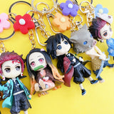 Demon Slayer Tanjirou Keychain Floret Pendant Cosplay Keyring