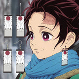 Demon Slayer Tanjirou Earrings Cosplay Props Accessories