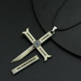 Dracule Mihawk Cross Pendant Necklace Anime Jewelry Gift