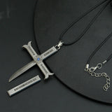 Dracule Mihawk Cross Pendant Necklace Anime Jewelry Gift