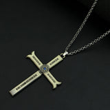 Dracule Mihawk Cross Pendant Necklace Anime Jewelry Gift