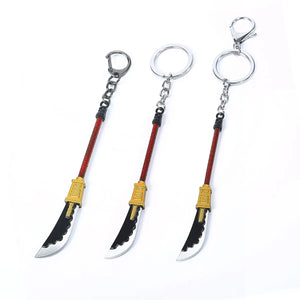 Anime Edward Newgate Sword Key Chain Beard Keyrings Blade Key Holder Pendant