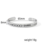 Anime FGO Fate Saber Bracelets - Stainless Steel Punk Bracelet