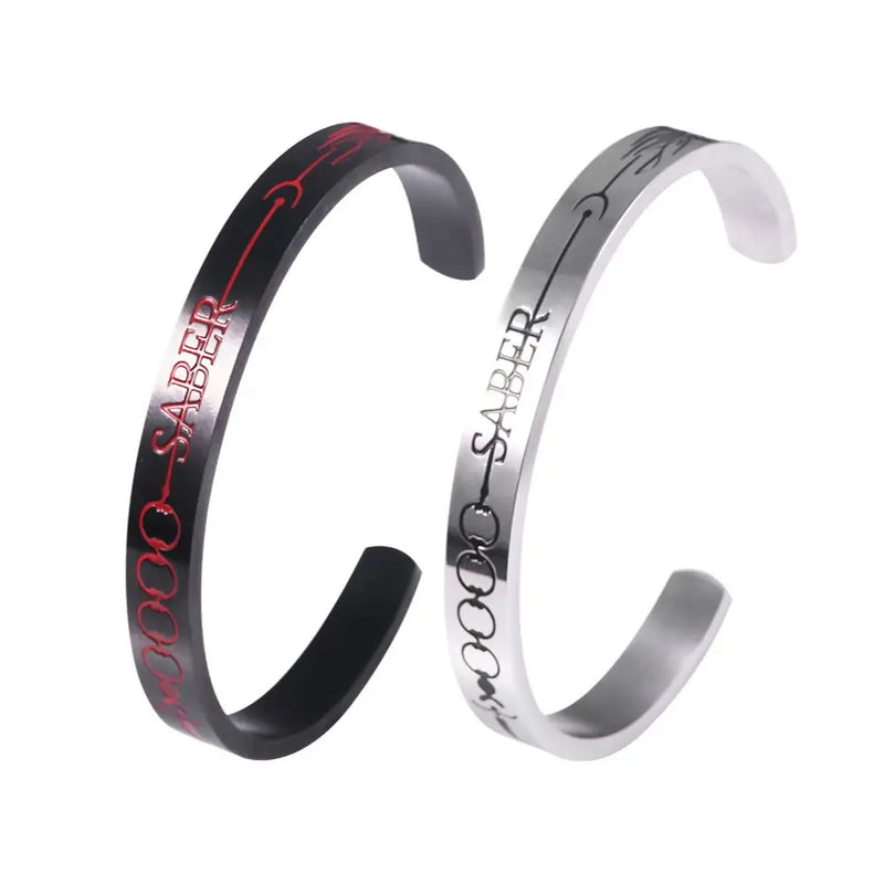Fate/Stay Night Stainless Steel Open Bracelet Cosplay Love Couples
