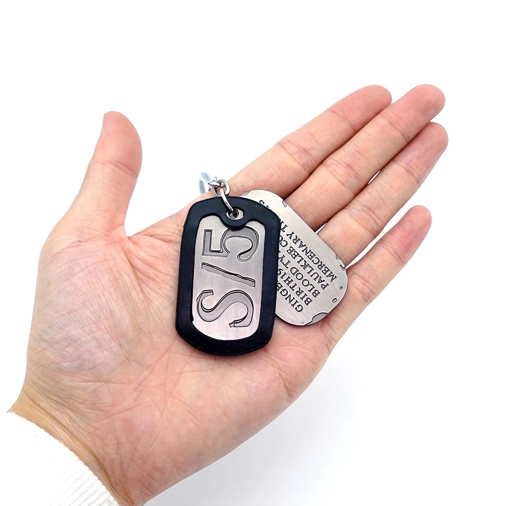 GANGSTA Necklace Men Dog Tag Metal Jewelry Pendant Chains Choker Gift