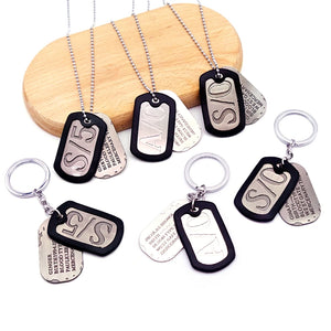 GANGSTA Necklace Men Dog Tag Metal Jewelry Pendant Chains Choker Gift