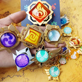 Genshin Impact Element Vision God's Eye Keychain H
