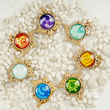 Genshin Impact Vision Game Lnazuma Cosplay Accessories Keychain 7 Element Weapon