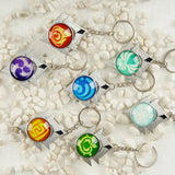 Genshin Impact Vision Game Lnazuma Cosplay Accessories Keychain 7 Element Weapon