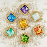 Genshin Impact Vision Game Lnazuma Cosplay Accessories Keychain 7 Element Weapon