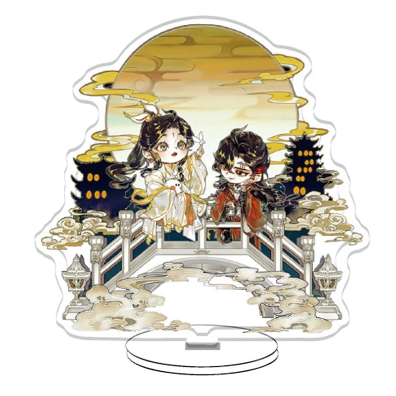 Blessing Acrylic Figure Tian Guan Ci Fu Xie Lian Hua Cheng Collection Stand