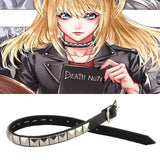 Death Note Misa Amane Necklace for Men Women Punk Rivet Collar Pendant