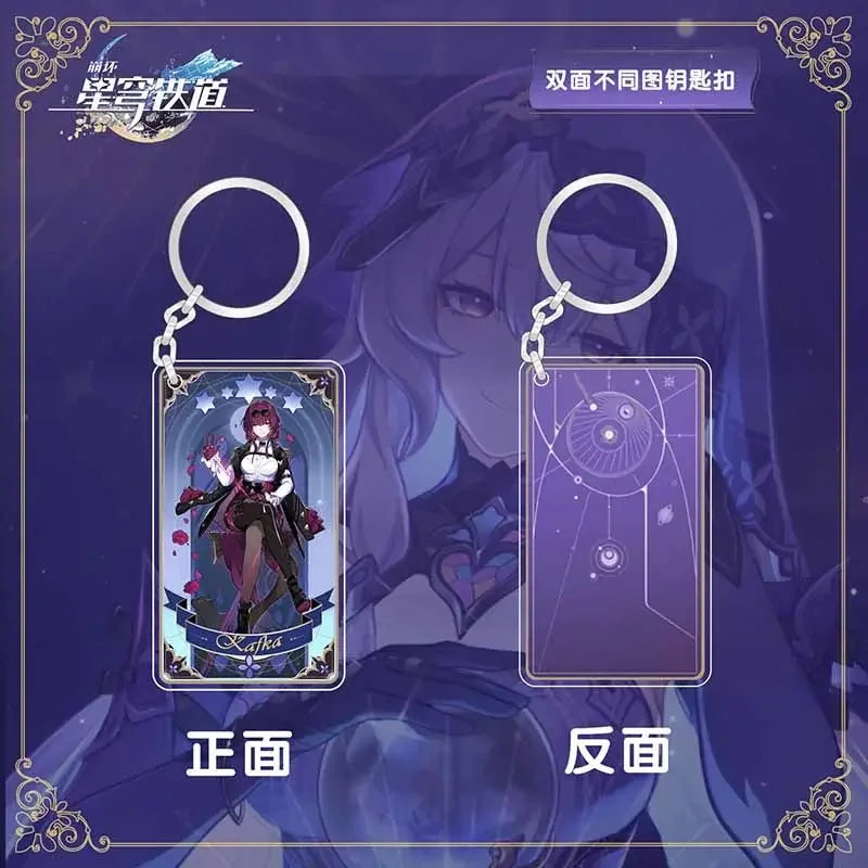 Honkai:Star Rail Tarot Card Keychain - Bag Pendant Ring Jewelry