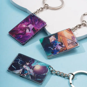 Honkai:Star Rail Lunae Keychain Acrylic Figure Metal Keyring
