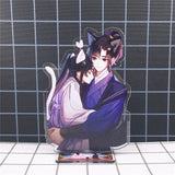 Acrylic Erha & Master Cat Keychain, Cute Anime Key Holder, Couples Keyring
