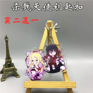 Angels of Death Keychain for Women Men Kids, Acrylic Key Ring Holder Pendant