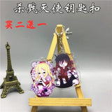 Angels of Death Keychain for Women Men Kids, Acrylic Key Ring Holder Pendant