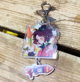 Anime Joker Smiley Clown Acrylic Keychain Strap Hanging Accessories