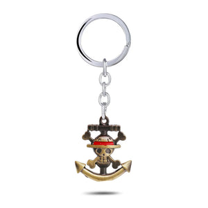 One Piece Anime Keychain Luffy Zoro Sanji Nami Pendant Keyring