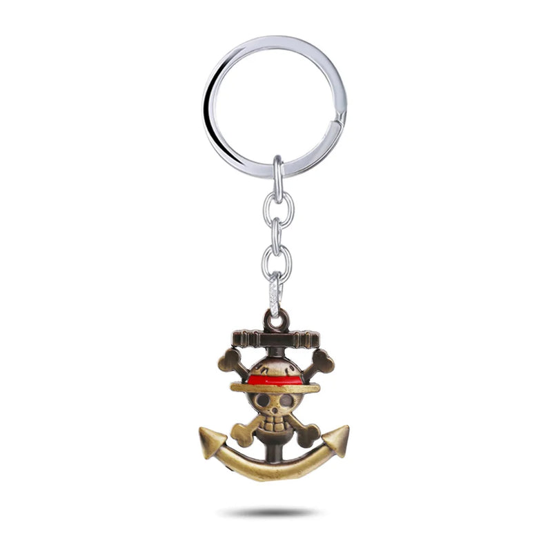 One Piece Anime Keychain Luffy Zoro Sanji Nami Pendant Keyring