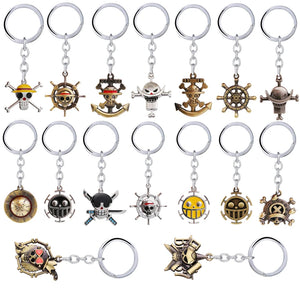 One Piece Anime Keychain Luffy Zoro Sanji Nami Pendant Keyring