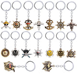 One Piece Anime Keychain Luffy Zoro Sanji Nami Pendant Keyring