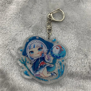 Hololive Vtuber Gawr Gura Acrylic Keyring Strap Figure Accessory