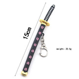 Zoro Samurai Sword Keychain Scabbard Keyring Katana Buckle Key Chain