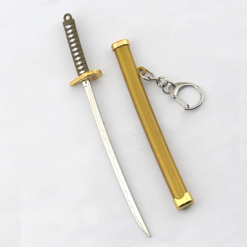 Zoro Samurai Sword Keychain Scabbard Keyring Katana Buckle Key Chain
