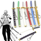 Zoro Samurai Sword Keychain Scabbard Keyring Katana Buckle Key Chain