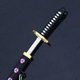 Zoro Samurai Sword Keychain Scabbard Keyring Katana Buckle Key Chain