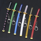 Zoro Samurai Sword Keychain Scabbard Keyring Katana Buckle Key Chain