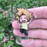 MHA Midoriya Hawkes Todoroki Figure Stand Plate Key Chain