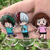 MHA Midoriya Hawkes Todoroki Figure Stand Plate Key Chain