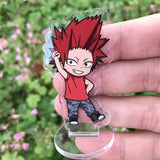 MHA Midoriya Hawkes Todoroki Figure Stand Plate Key Chain