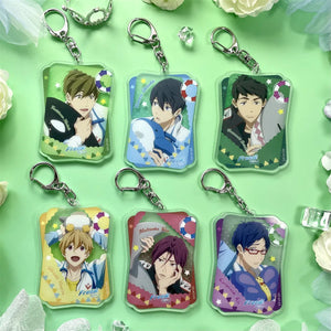 Anime Nanase Haruka Ryugazaki Rei Mikoshiba Seijuro Cosplay Keychain Pendant