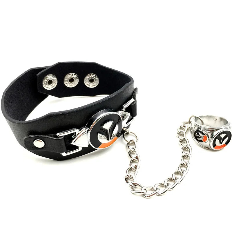 Anime One Piece Leather Bracelet Attack On Link Charm Cosplay Punk