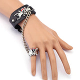 Anime One Piece Leather Bracelet Attack On Link Charm Cosplay Punk