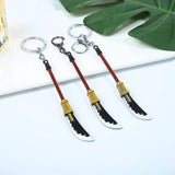 One Piece Edward Newgate Sword Keychain - Red Key Holder Pendant