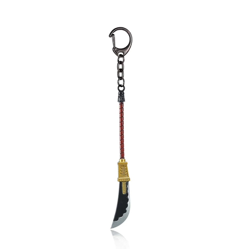One Piece Edward Newgate Sword Keychain - Red Key Holder Pendant