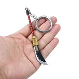 One Piece Edward Newgate Sword Keychain - Red Key Holder Pendant