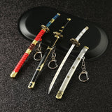 One Piece Zoro Sword Keychain Cosplay Pendant Men Jewelry