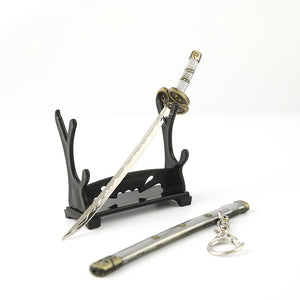 One Piece Zoro Sword Keychain Cosplay Pendant Men Jewelry