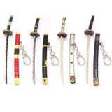 One Piece Zoro Sword Keychain Cosplay Pendant Men Jewelry