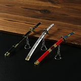 One Piece Zoro Sword Keychain Cosplay Pendant Men Jewelry