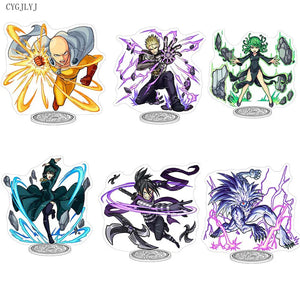 One Punch Man Saitama Keychain Acrylic Stand Cute Anime School Bag Pendant