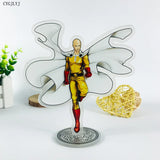 One Punch Man Saitama Keychain Acrylic Stand Cute Anime School Bag Pendant