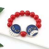 Anime Portgas D Ace Red Beads Necklace Beard Pendants Cosplay Props